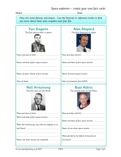 Space explorers – create your own fact cards