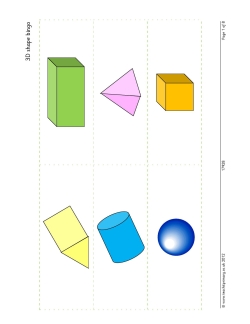 3D shape bingo