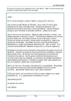 La vida escolar