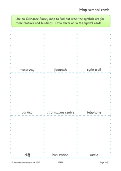 Map symbol cards