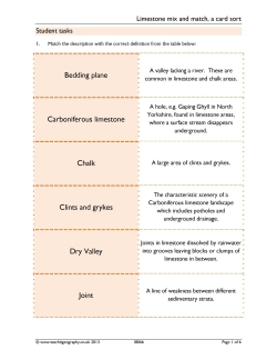 Limestone mix and match – a card sort