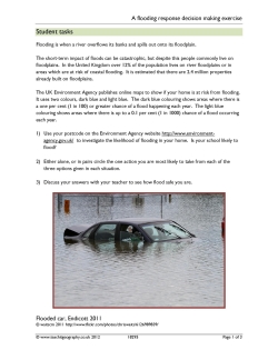 A flooding response decision making exercise