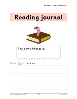 Reading journal with activities