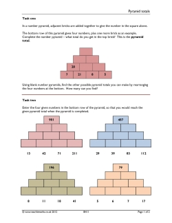 Pyramid totals