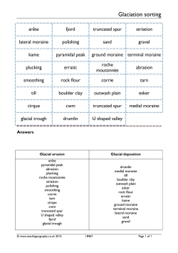 Glaciation sorting