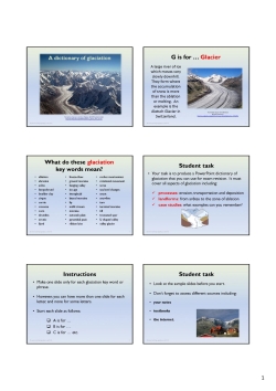 A dictionary of glaciation