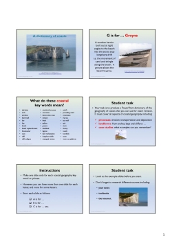 A dictionary of coasts