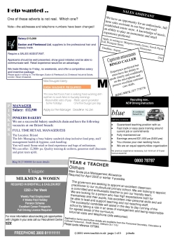 Job Adverts Job Adverts