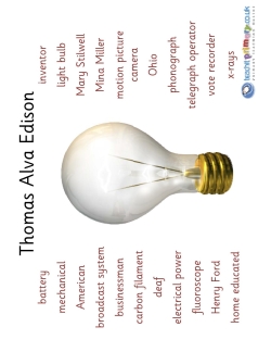 Thomas Edison word mat
