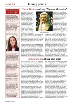 News-based lesson: Cherie Blair: attacking 'Yummy Mummies'