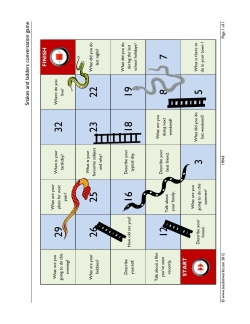 Snakes and ladders conversation game