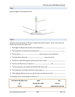 Using a Bunsen burner