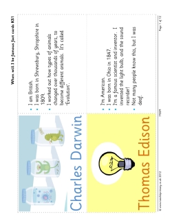 When will I be famous fact cards – KS1