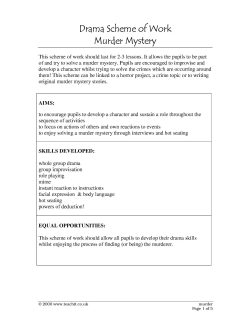 Scheme of work - murder mystery