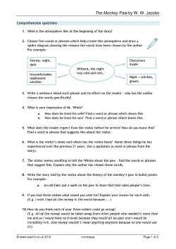Comprehension questions and activities