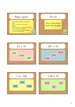 Begin again! – place value challenge