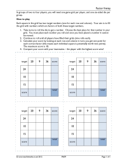 Factor frenzy worksheet