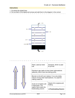 Crude oil – fractional distillation Crude oil – fractional distillation