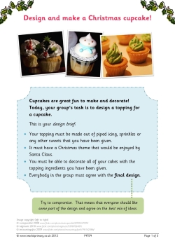 Design and make a Christmas cupcake!