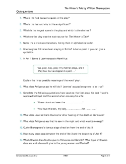 Quiz questions Quiz questions