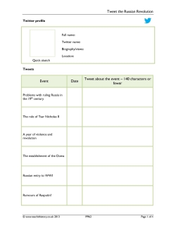 Tweet the Russian Revolution