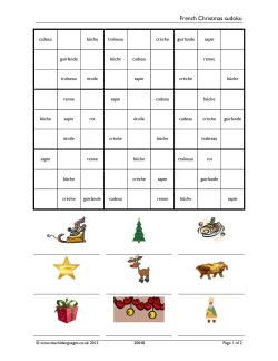 French Christmas sudoku