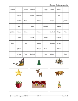 German Christmas sudoku