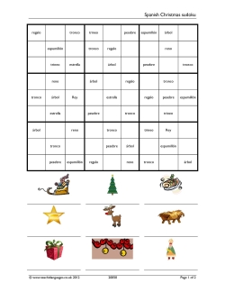 Spanish Christmas sudoku