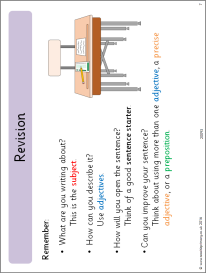 Improving sentences with expanded noun phrases and prepositions