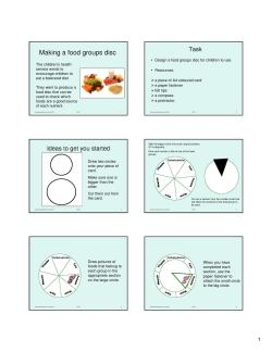 Making a food groups disc – independent task