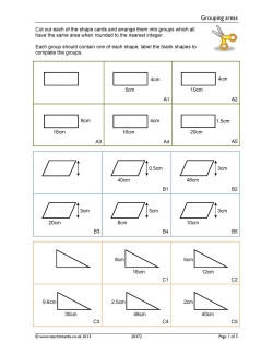 Grouping areas