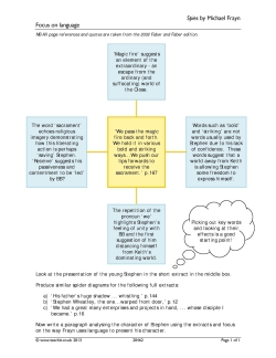 Focus on language Focus on language