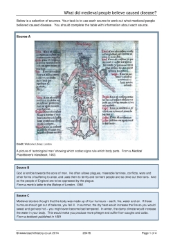 What did Medieval people believe caused disease?
