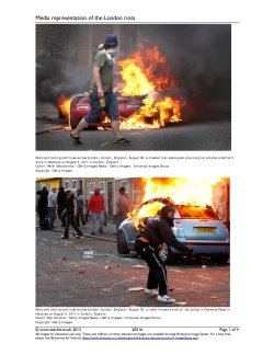Media representation of the London riots