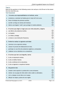 ¿Qué te gustaría hacer en el futuro?