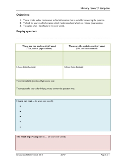 History research template