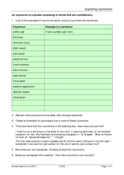 Exploring oxymorons Exploring oxymorons