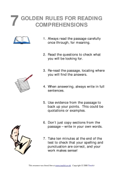 7 golden rules for reading comprehensions