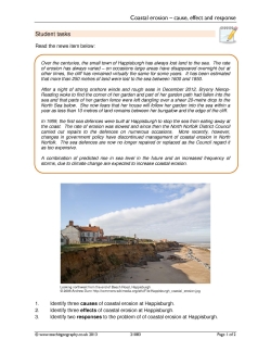 Coastal erosion – cause, effect and response