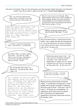Key quotes - speech bubbles - teacher's copy