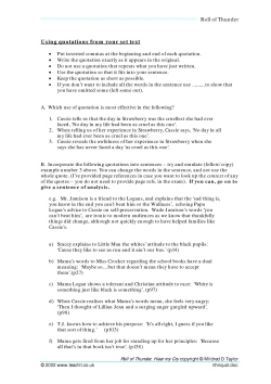 Using quotations from your set text