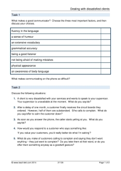 Dealing with dissatisfied clients