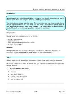 Noun phrases in academic writing