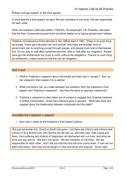 Politics and persuasion in the final speech Politics and persuasion in the final speech