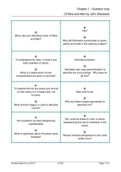 'Chapter 1' question loop