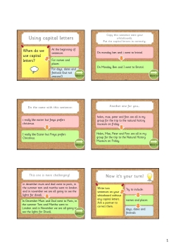 Capital confusion! - when to use capital letters