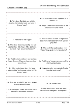 'Chapter 4' question loop