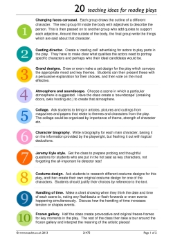 20 teaching ideas for reading plays 20 teaching ideas for reading plays