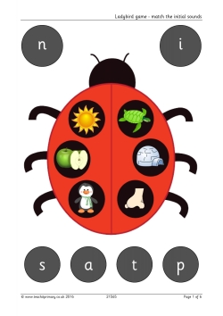 Ladybird game - match the initial sounds