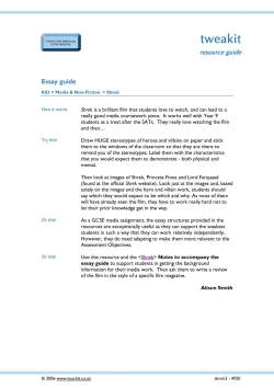 Shrek - essay guide